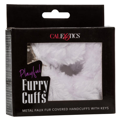Playful Furry Cuffs - White