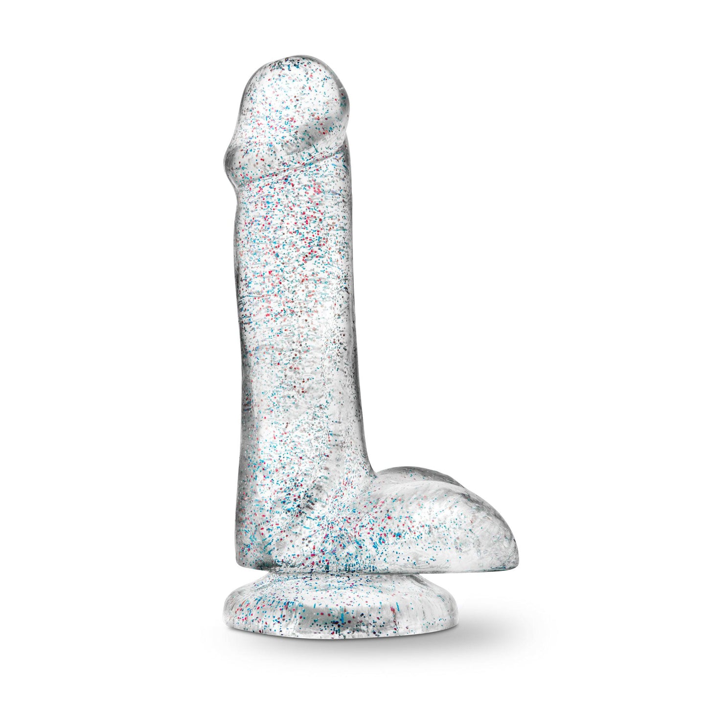 Naturally Yours - 6 Inch Glitter Cock - Sparkling Clear