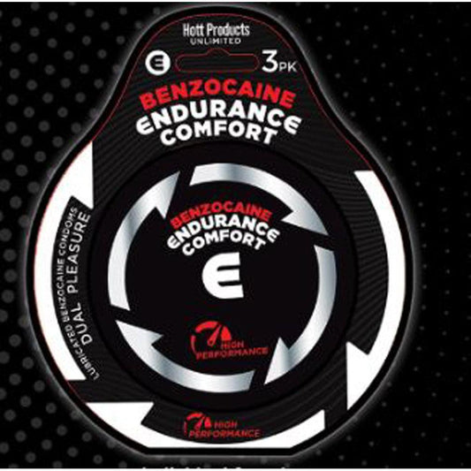 Endurance Comfort - Benzocaine Condoms - 3 Pk