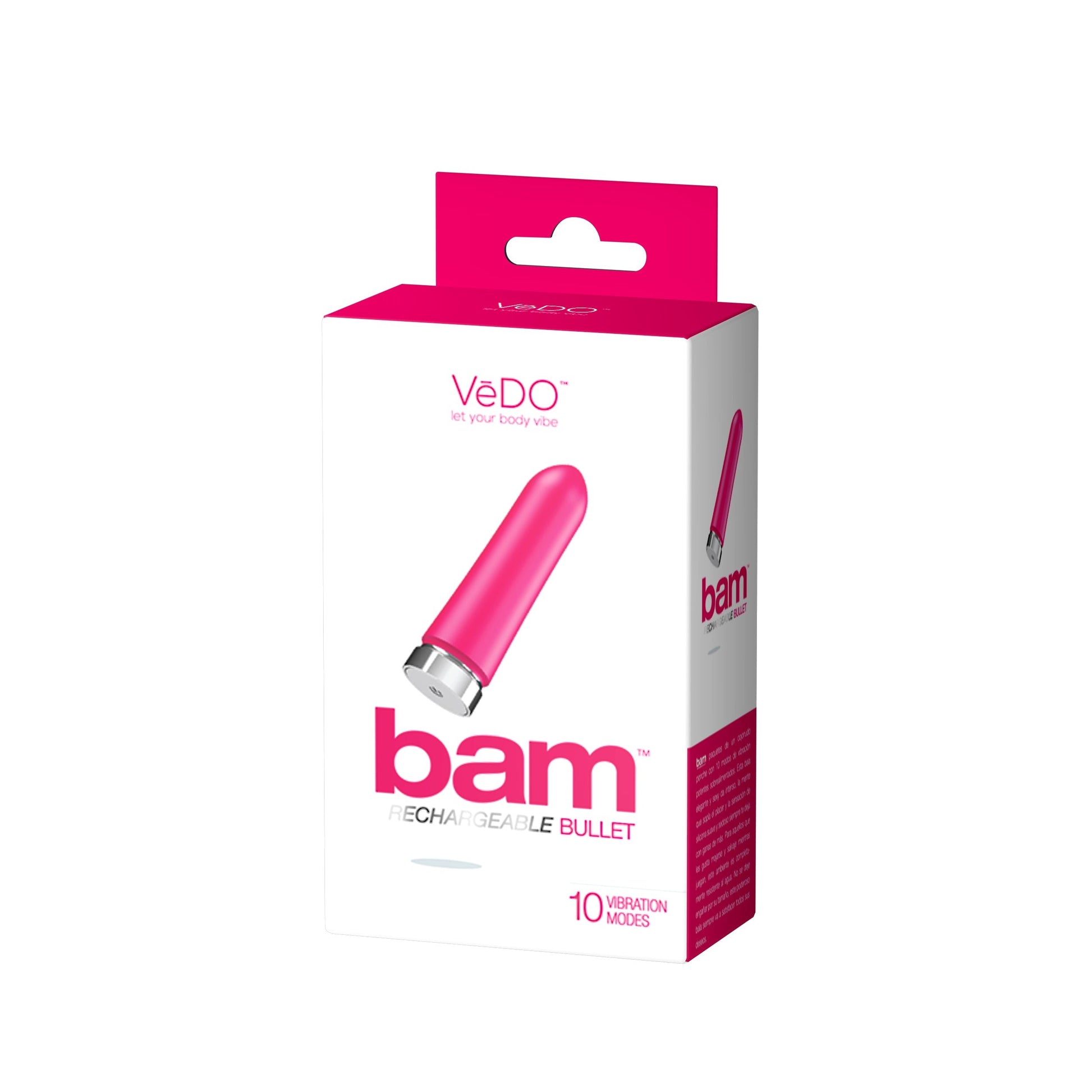Bam Rechargeable Bullet - Hot in Bed Pink