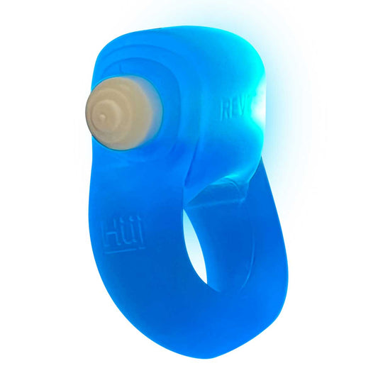 Glowdick Cockring With Led - Blue Ice
