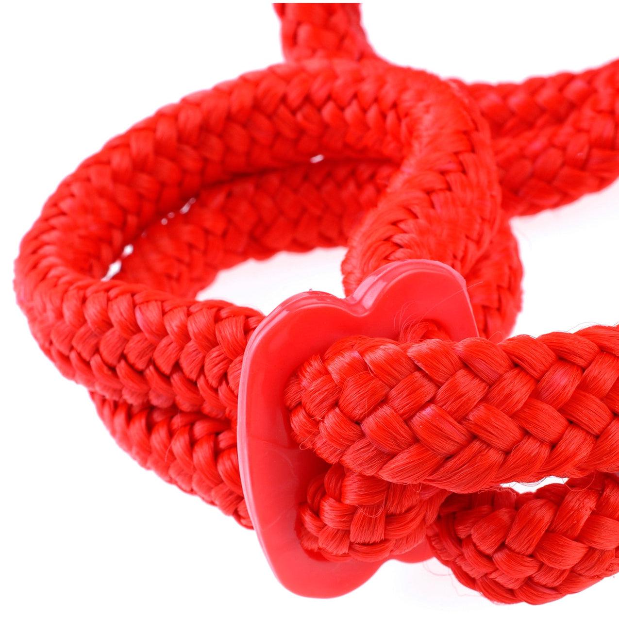 Fetish Fantasy Series Silk Rope Love Cuffs - Red