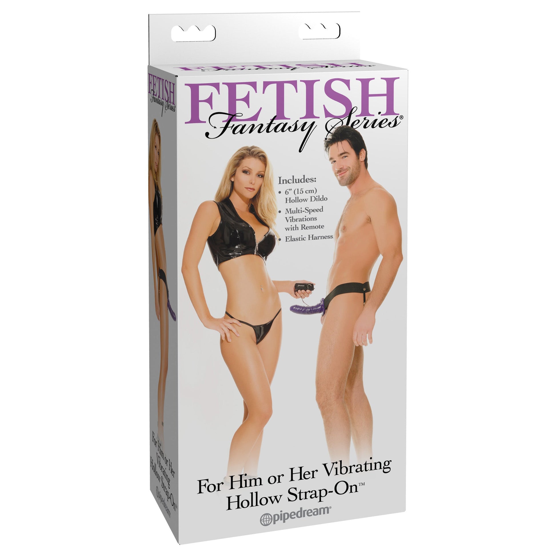 Fetish Fantasy Series for Him or Her Vibrating Hollow Strap-on - Purple