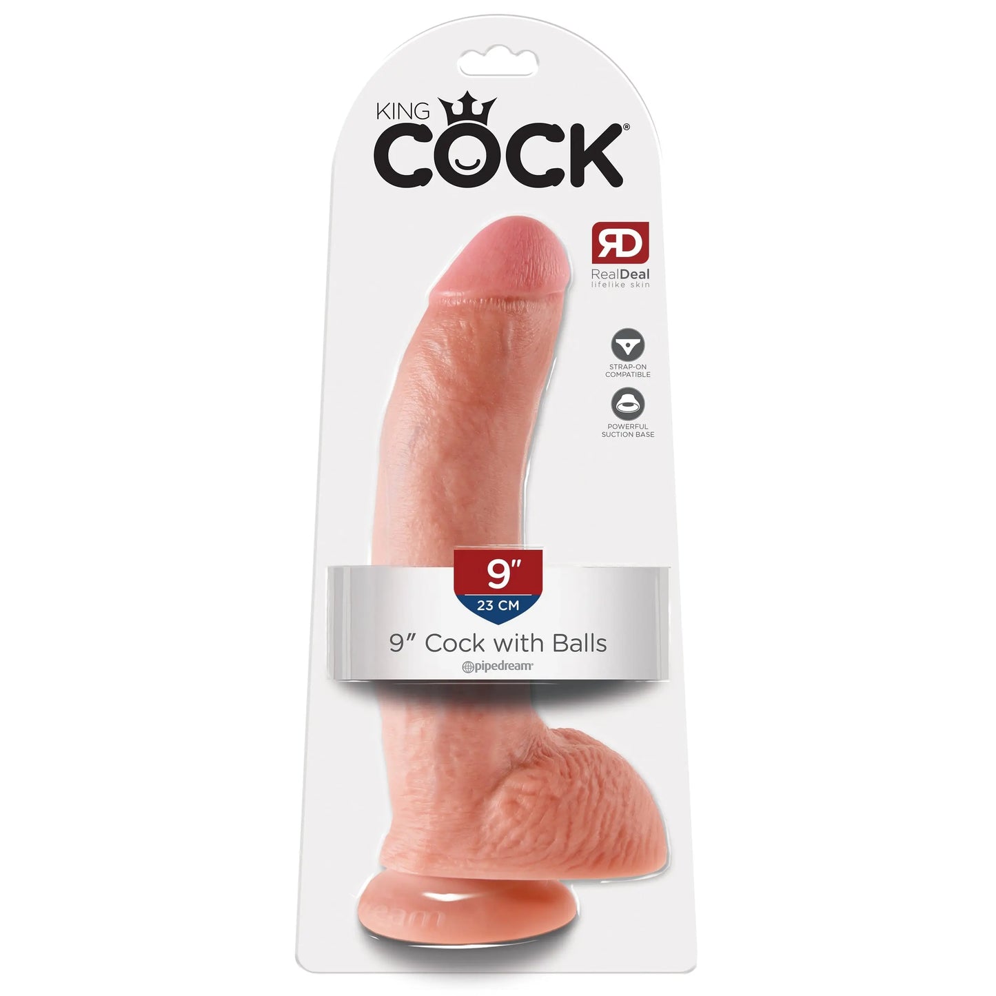King Cock 9-Inch Cock With Balls - Flesh