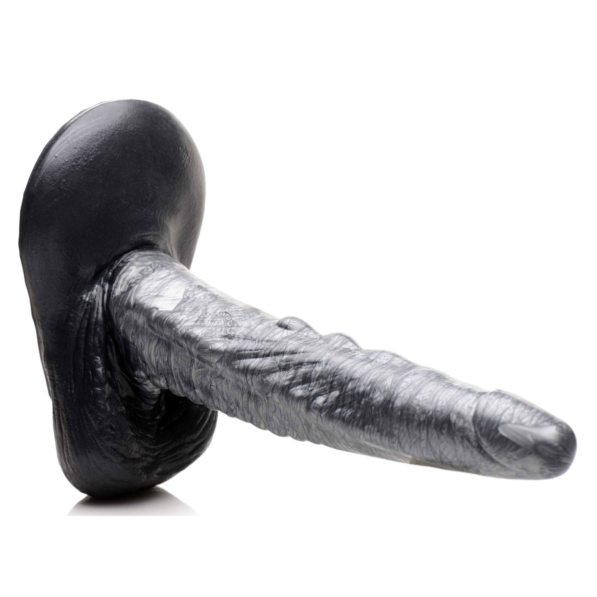 The Gargoyle Rock Hard Silicone Dildo -  Silver
