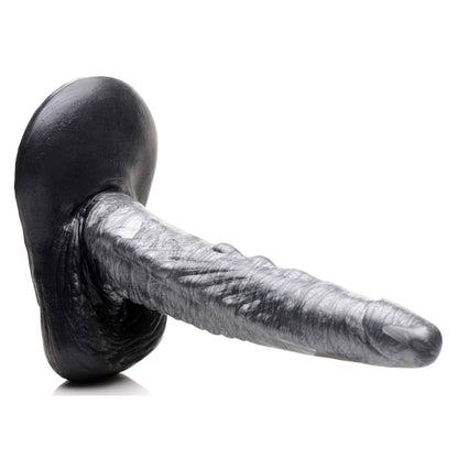 The Gargoyle Rock Hard Silicone Dildo -  Silver