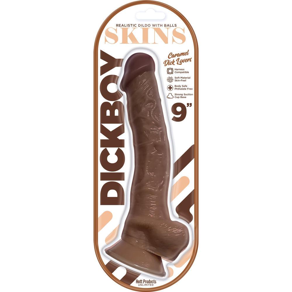 Dickboy - Skins - Dildo With Balls - 9 Inch -  Caramel Dick Lovers
