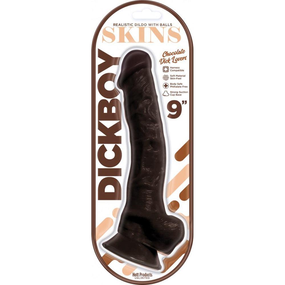 Dickboy - Skins - Dildo With Balls - 9 Inch -  Chocolate Dick Lovers