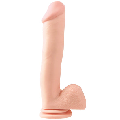 Basix Rubber Works 12 Inch Dong With Suction Cup - Light