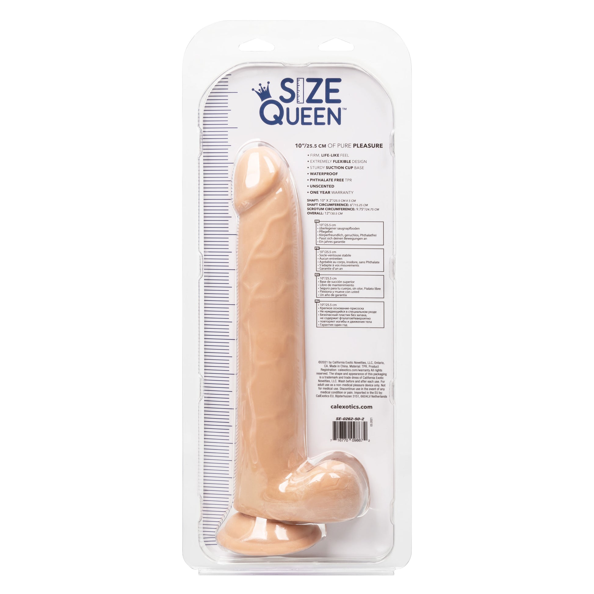 Size Queen 10 inch/25.5 Cm - Ivory