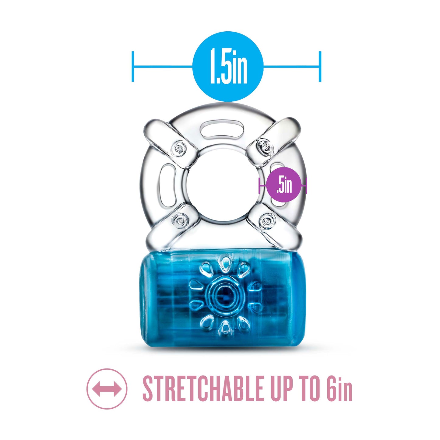 Play With Me - One Night Stand Vibrating C-Ring -  Blue