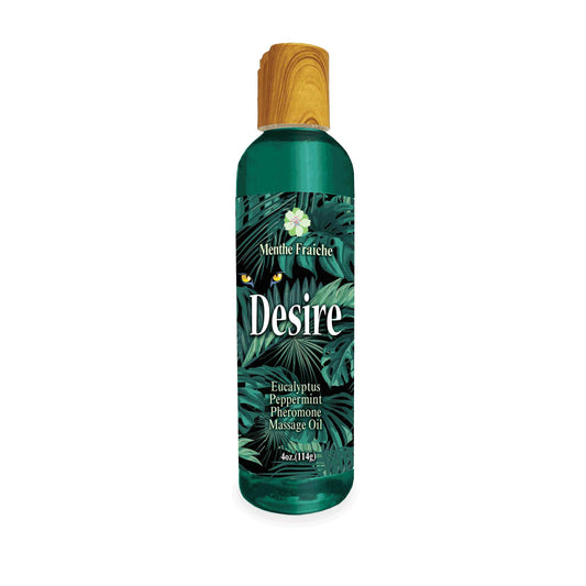 Desire Pheromone Massage Oil 4 Oz - Eucalyptus and Peppermint