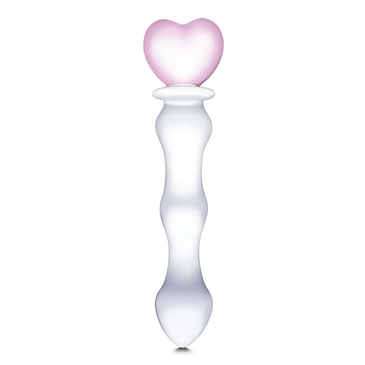 8 Inch Sweetheart Glass Dildo - Pink/clear