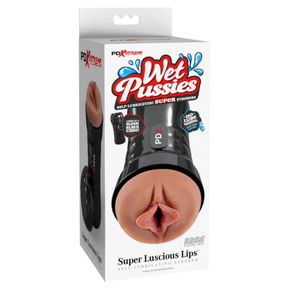 Wet Pussies - Super Luscious Lips Self  Lubricating Stroker - Brown