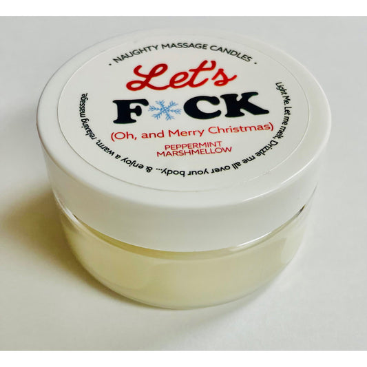 Let's Fuck Massage Candle - Peppermint Marshmallow 1.7 Oz