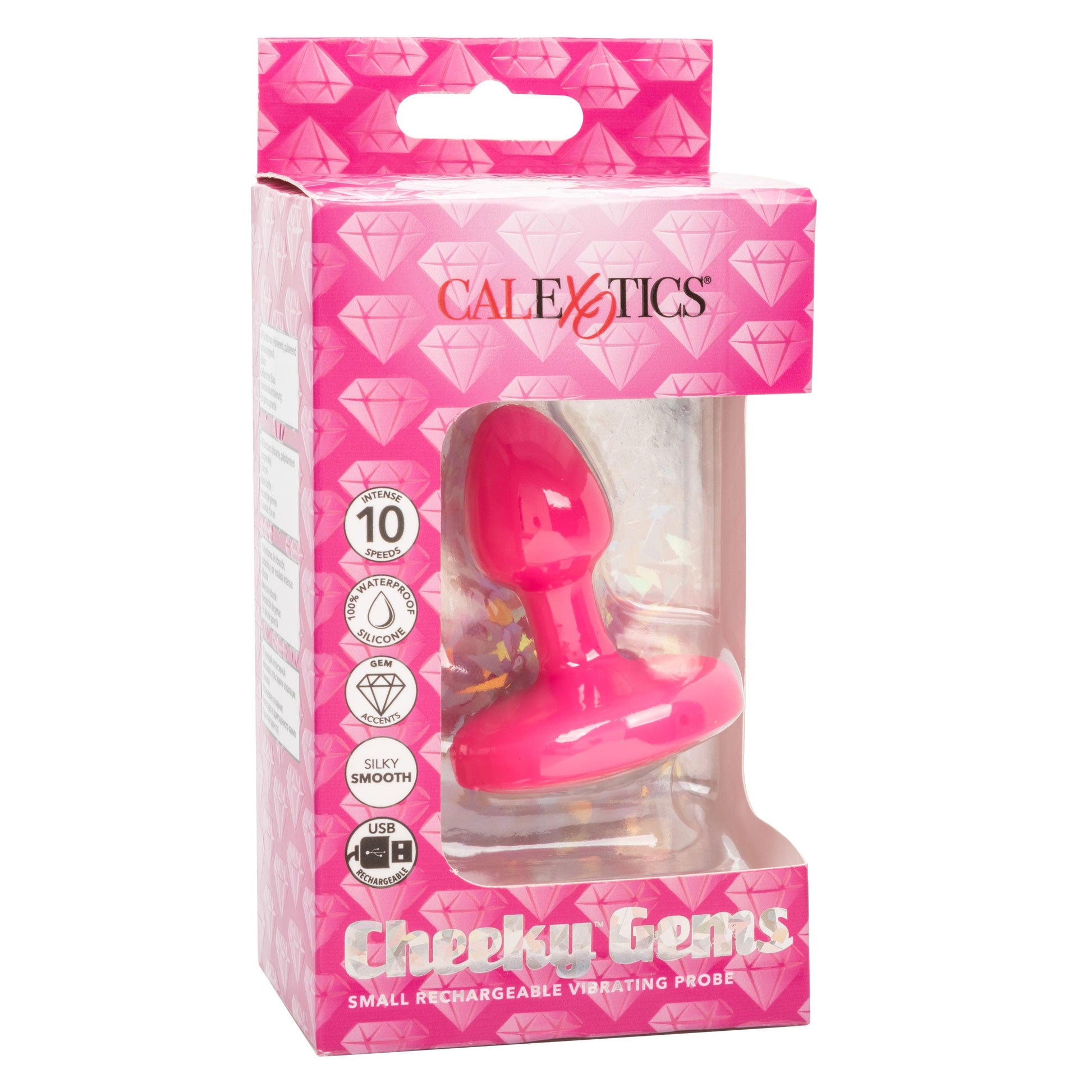 Cheeky Gems - Small Rechargeable Vibrating Probe - Vibrating Probe - Pink