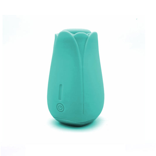 Tulip Pro 15-Function Suction Vibe With Wireless  Charging - Teal Blue