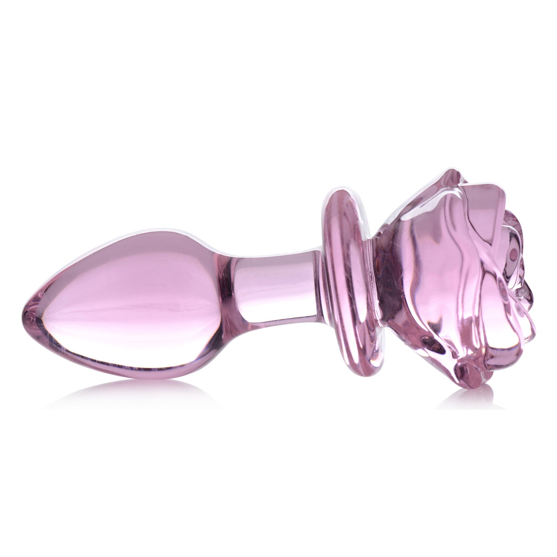 Pink Rose Glass Anal Plug - Medium - XR Brands Booty Sparks Your Adult Toy Store Pink Rose Glass Anal Plug - Medium - XR Brands Booty Sparks Your Adult Toy Store