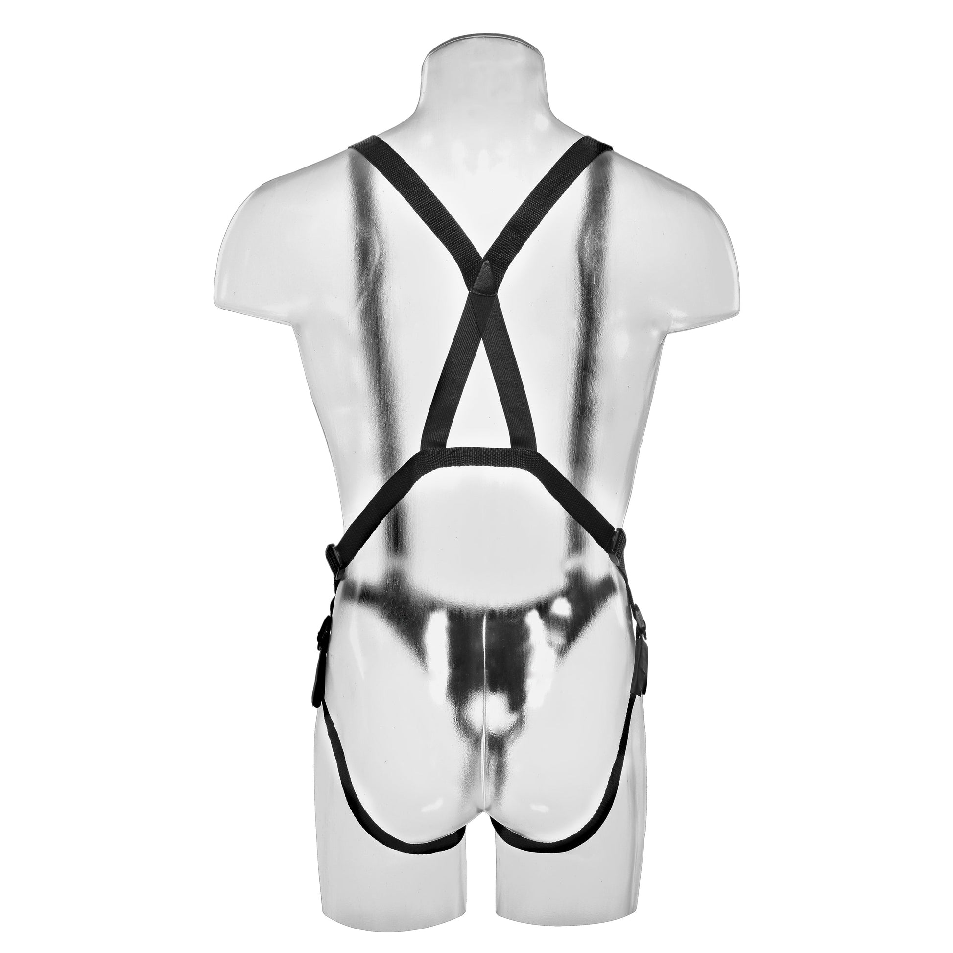 King Cock 11 Inch Hollow Strap on Suspender  System - Flesh