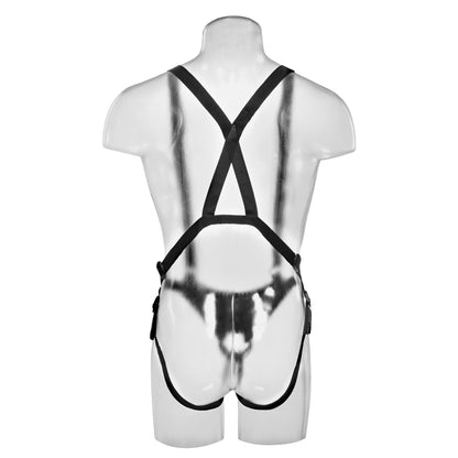 King Cock 11 Inch Hollow Strap on Suspender  System - Flesh
