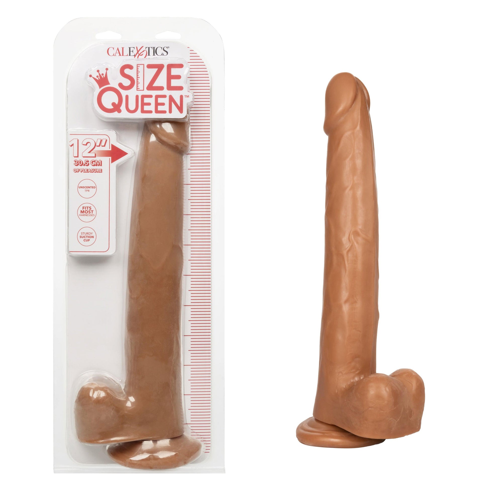 Size Queen 12 inch/30.5 Cm - Brown