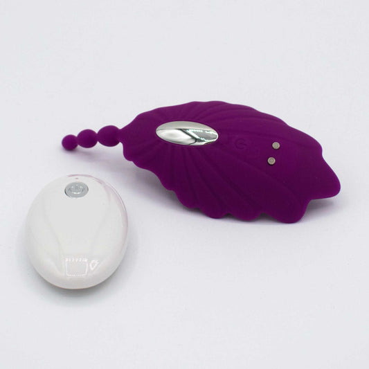 Shell Yeah! Remote Controlled Wearable Panty  Vibrator - Purple