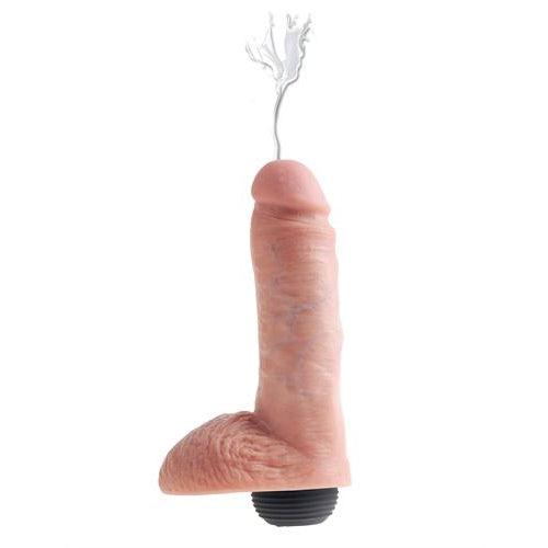 King Cock 8 Inch Squirting Cock With Balls - Flesh PD5602-21