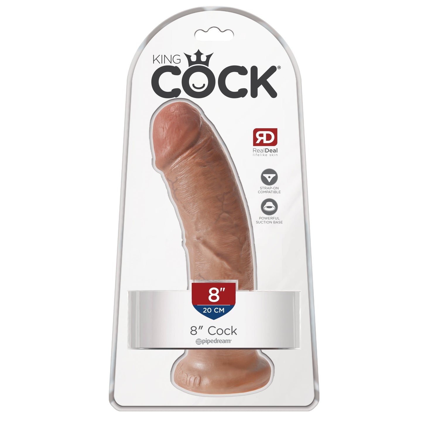 King Cock  8 Inch Cock - Tan