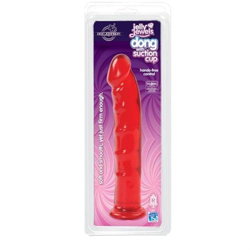 Jelly Jewels - Dong With Suction Cup - Red