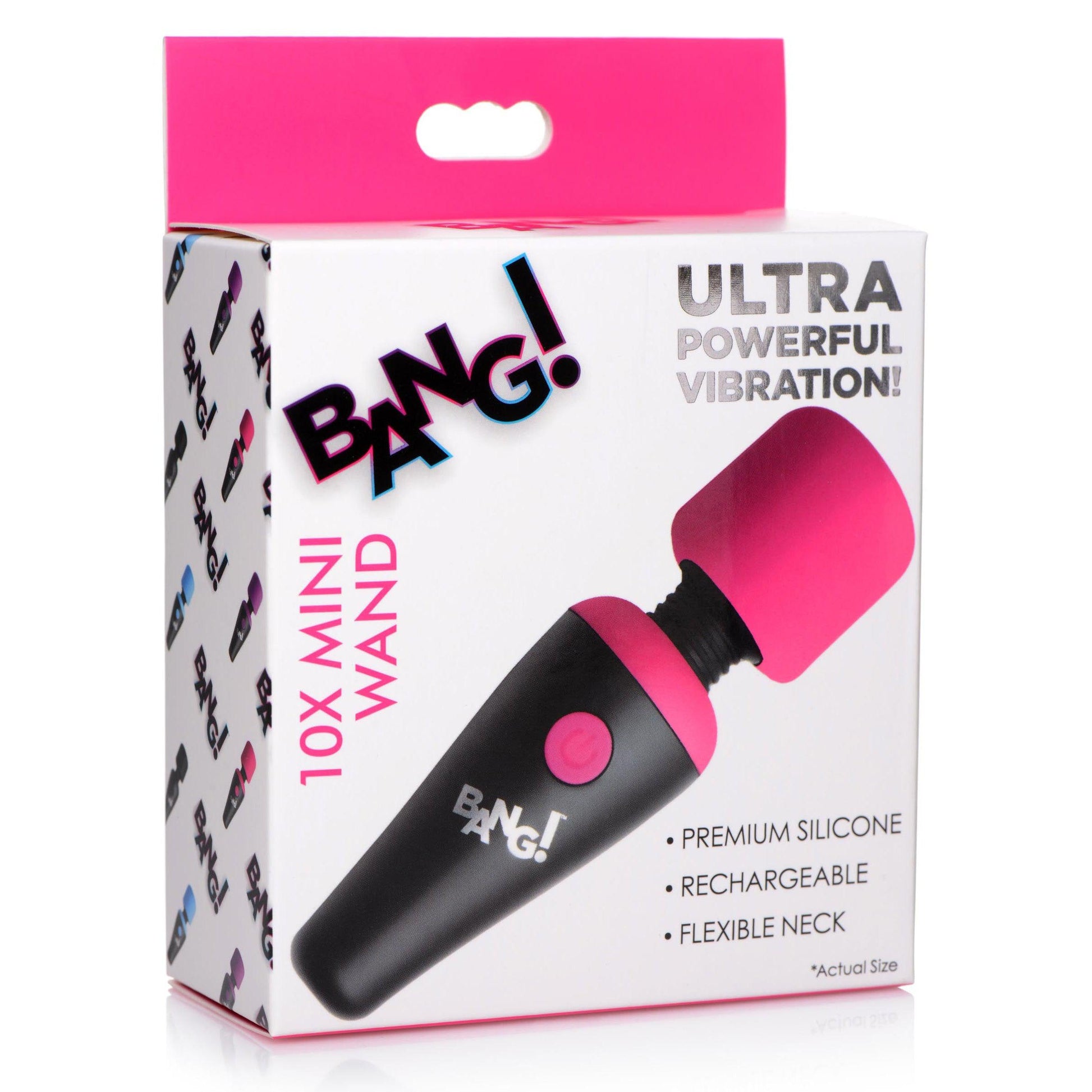 Bang - 10x Vibrating Mini Silicone Wand - Pink