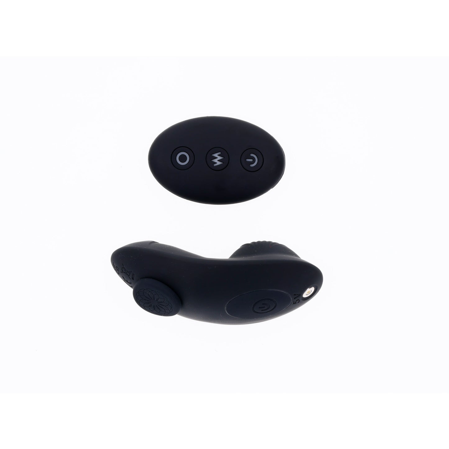 Hidden Pocket Strap on With Remote Control  Vibrator - Black