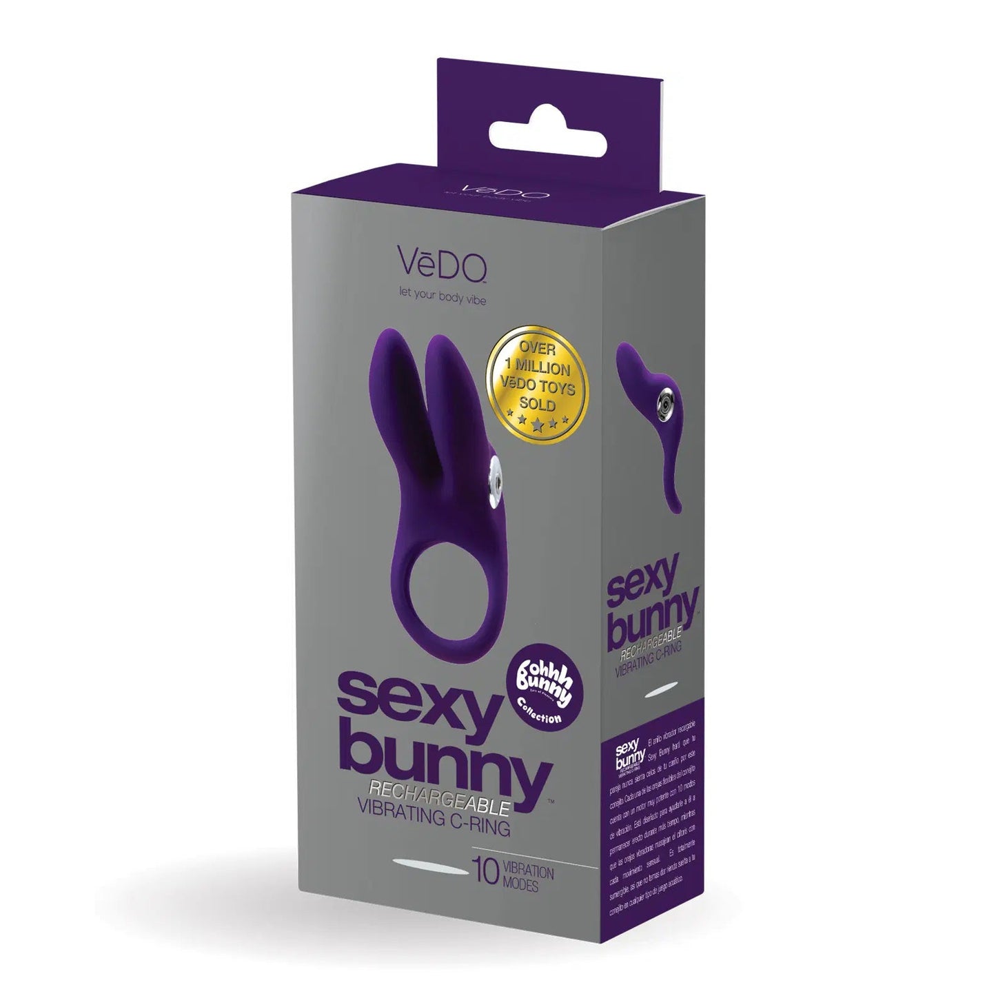 Sexy Bunny Rechargeable Ring - Deep Purple