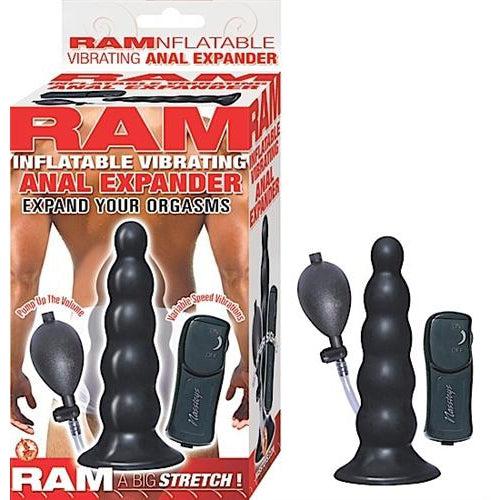 Ram Inflatable Vibrating Anal Expander - Black