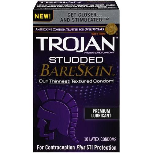 Trojan Studded Bareskin - 10 Pack