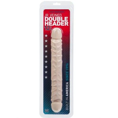Jr. Veined Double Header 12 Inches - White