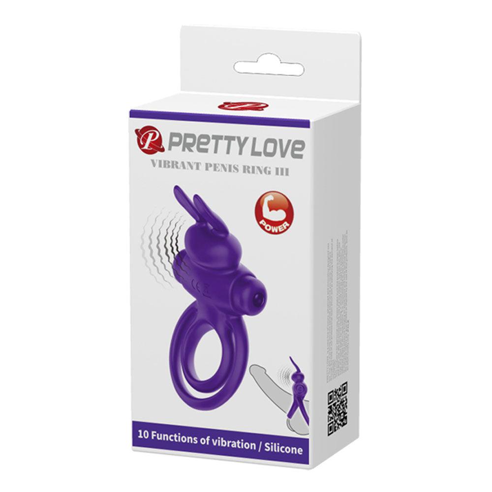 Pretty Love Vibrant Penis Ring III - Purple