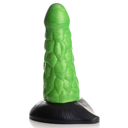 Radioactive Reptile Thick Scaly Silicone Dildo -  Green