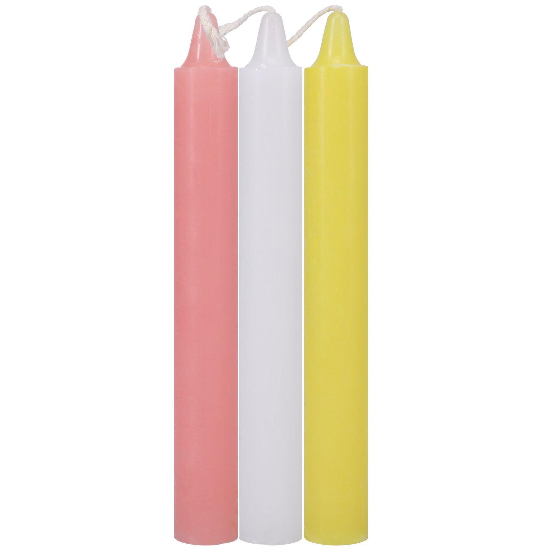 Japanese Drip Candles - 3 Pack - Pink, White, Yellow