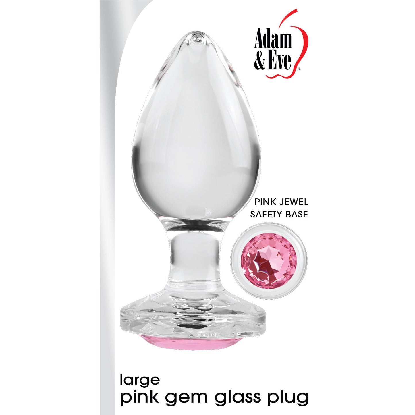 Pink Gem Glass Plug - Large - Pink