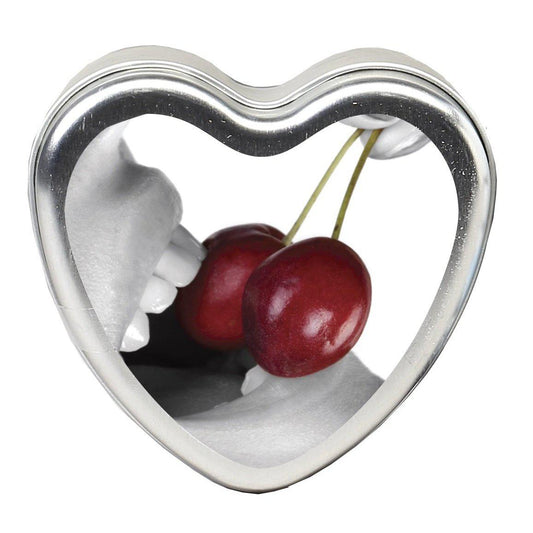 Edible Heart Candle - Cherry - 4 Oz.