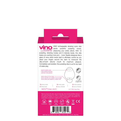 Vino Rechargeable Vibrating Sonic Vibe - Pink