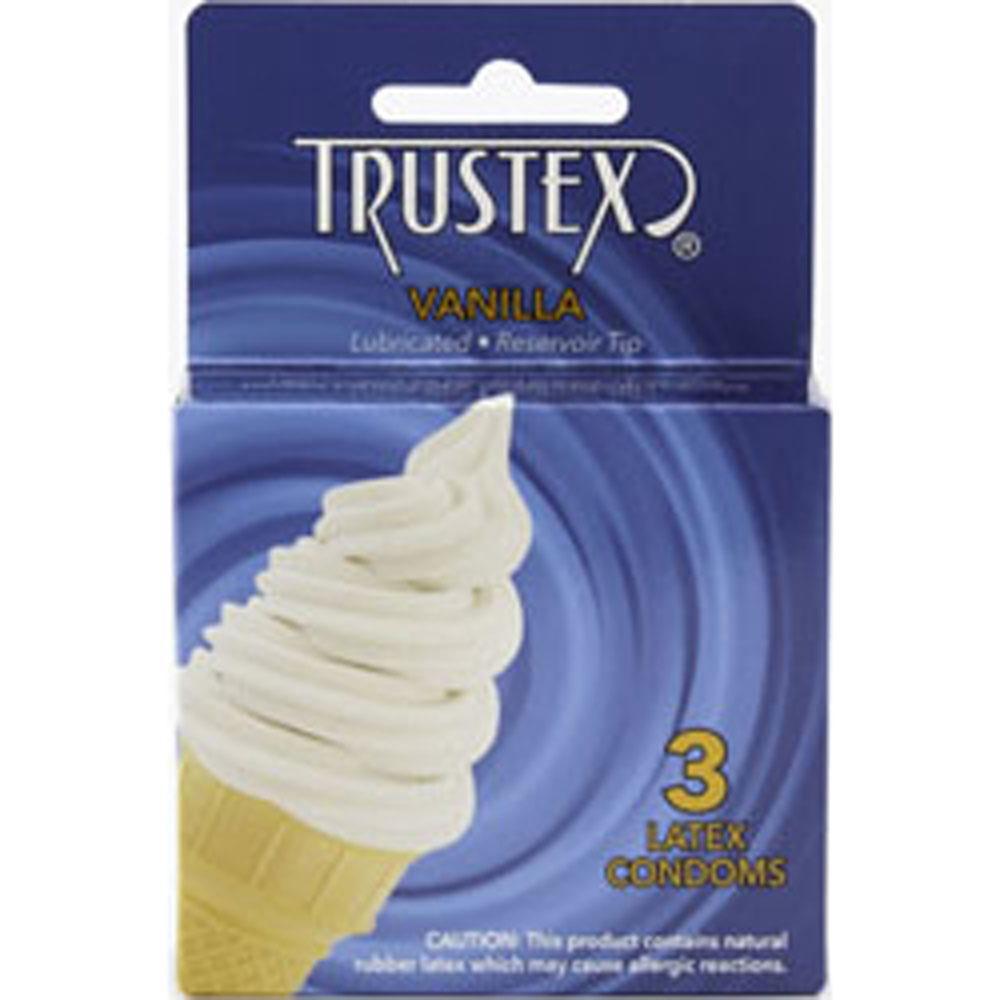 Trustex Flavored Lubricated Condoms - 3 Pack - Vanilla