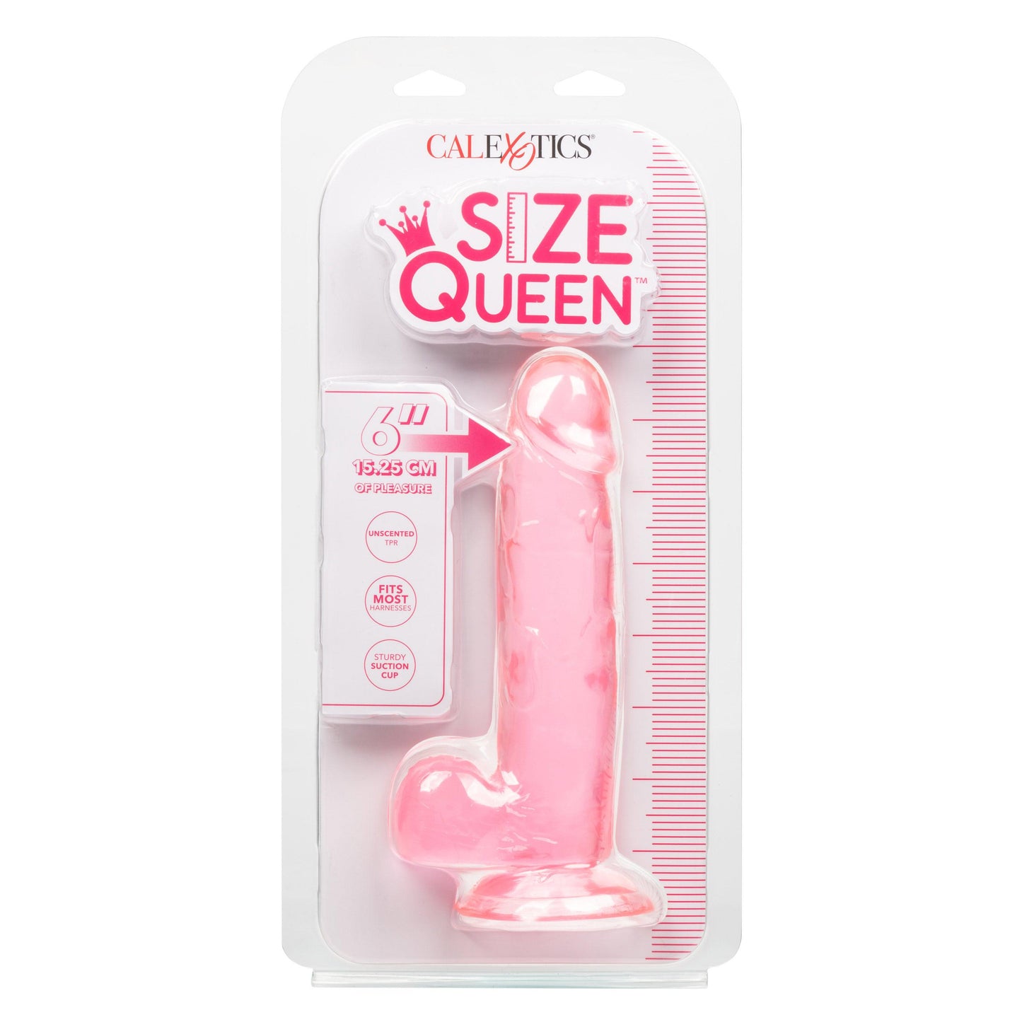 Size Queen 6 inch/15.25 Cm - Pink
