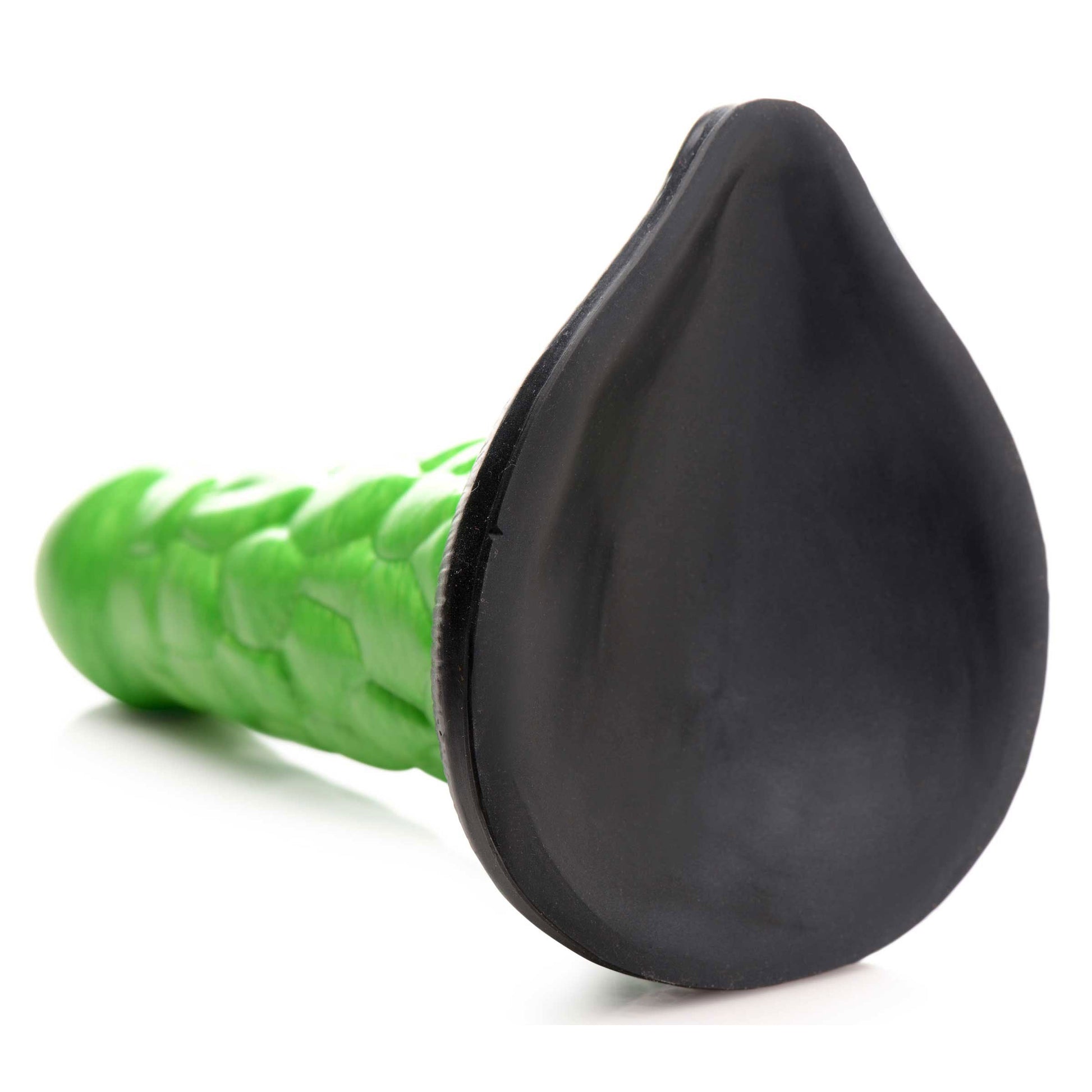 Radioactive Reptile Thick Scaly Silicone Dildo -  Green