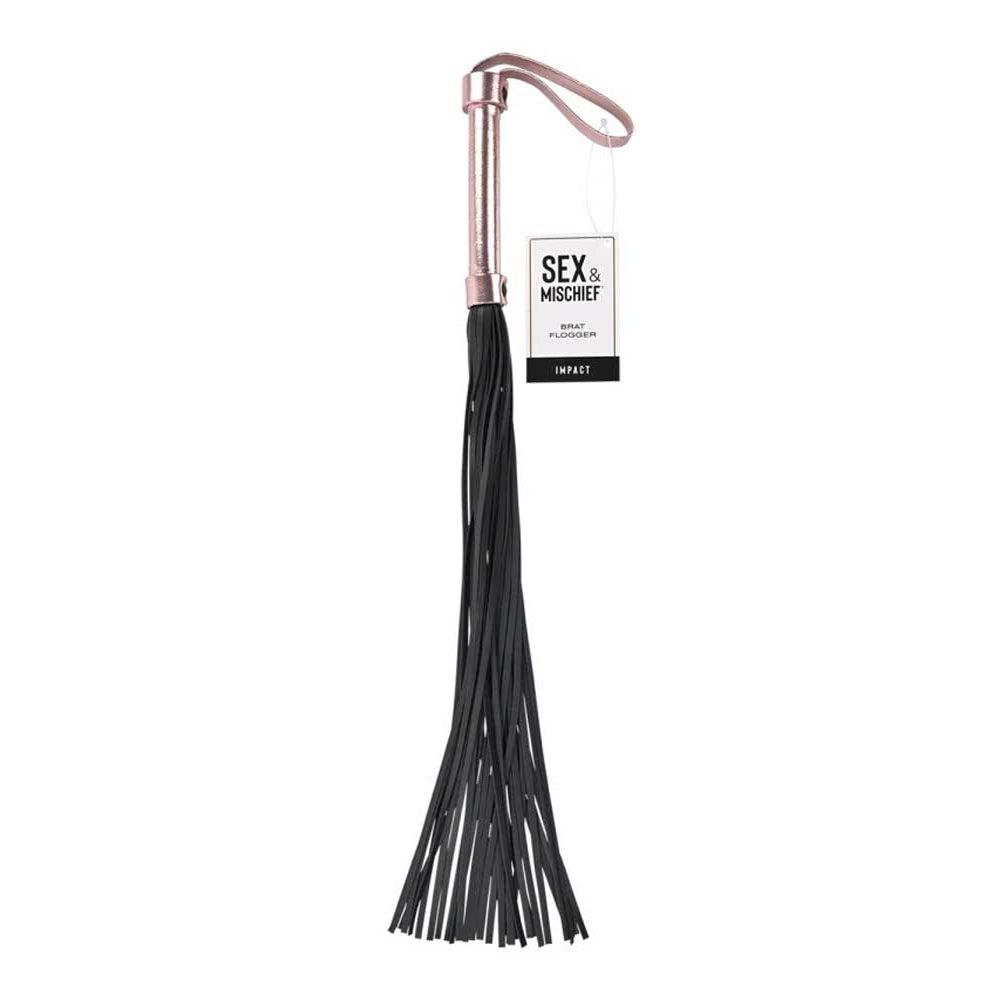 Brat Flogger - Black / Rose Gold