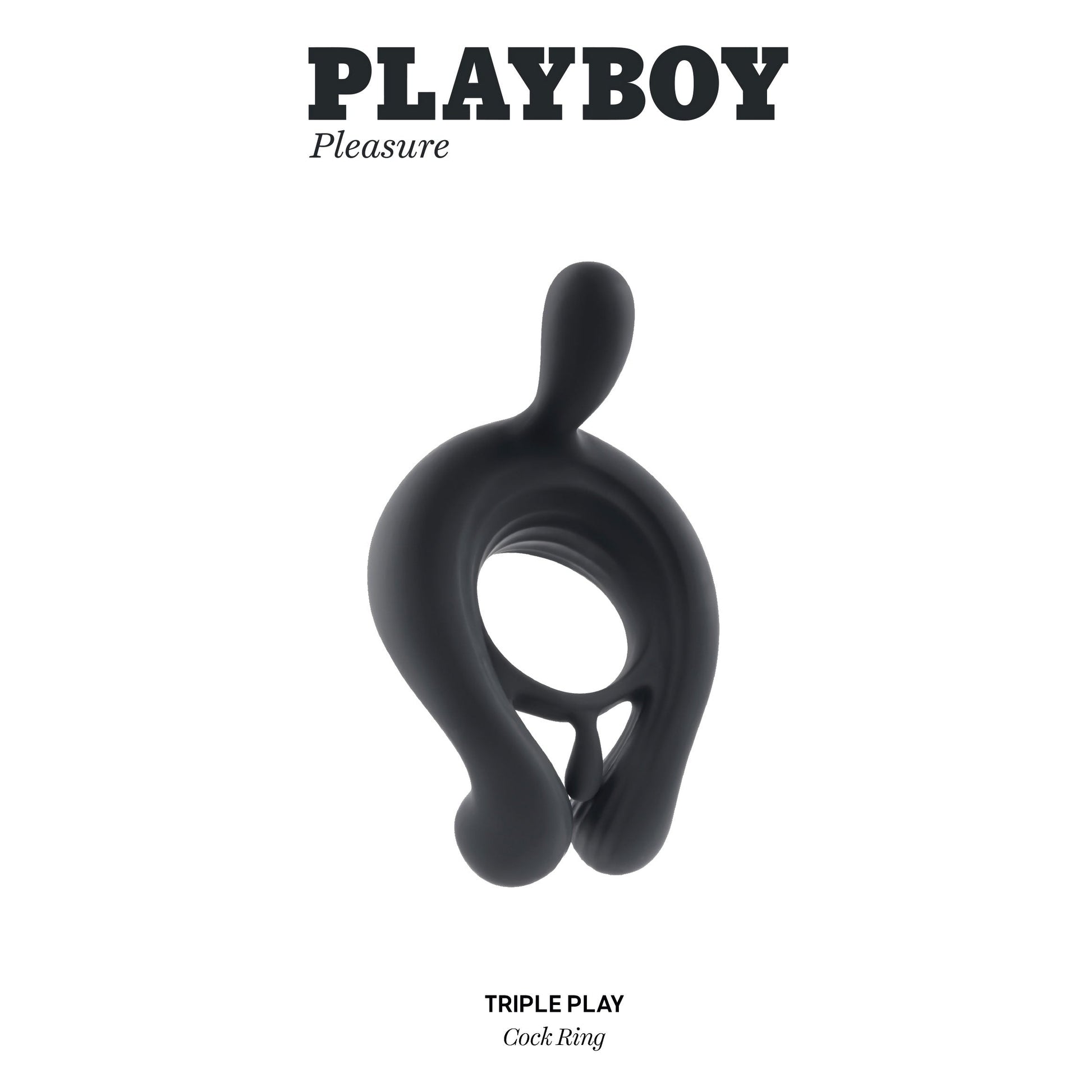 Playboy Pleasure - Triple Play - Cock Ring - Black