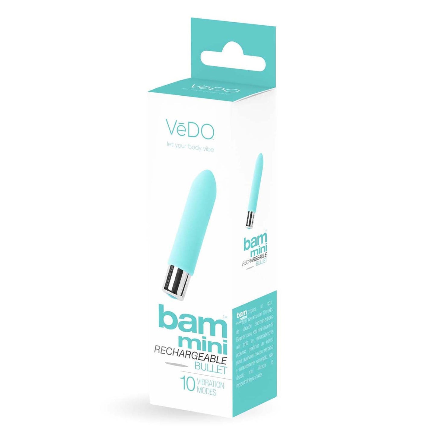 Bam Mini Rechargeable Bullet Vibe - Turquoise