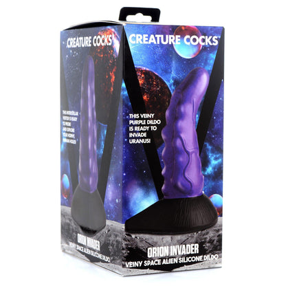 Orion Invader Veiny Space Alien Silicone Dildo - Purple