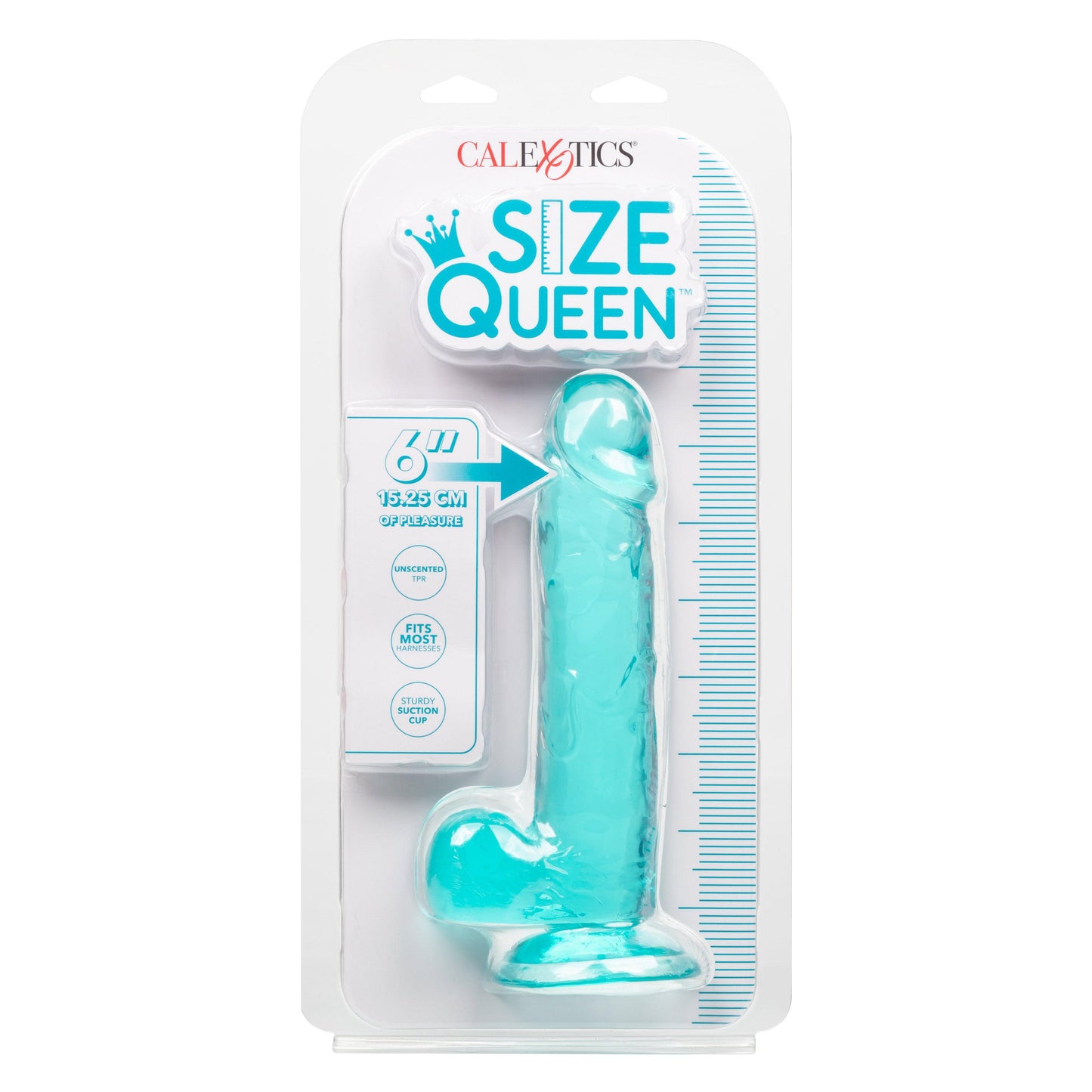 Size Queen 6 Inch - 15.25 Cm - Blue