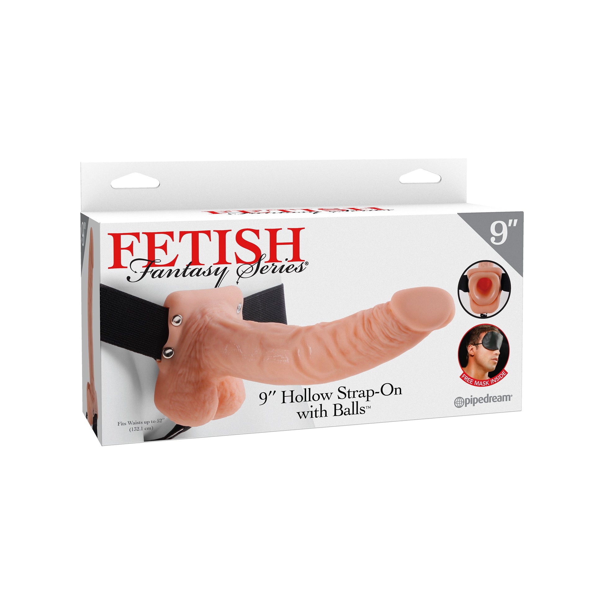 Fetish Fantasy Series 9 Inch Hollow Strap-on With  Balls - Flesh